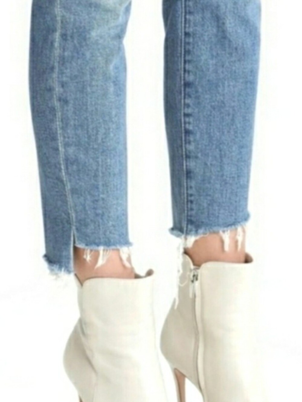 Mother The Looker Ankle Step Fray Jeans In Exposed Secret Sister - Picture 3 of 11